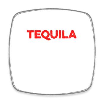 Tequila. Es macht mich glücklich, mexikanischer Alkoholiker - Viereckiger Kühlschrankmagnet - Weiß - Vorne