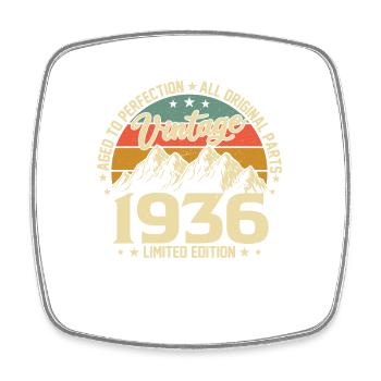 Millésime 88e anniversaire 1936 - Magnet carré - blanc - Devant