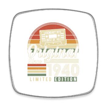 Vintage Birthday Joy 1940's - Square fridge magnet - white - Front