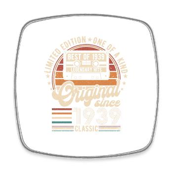 85 Years Birthday Vintage Retro 1939 - Square fridge magnet - white - Front