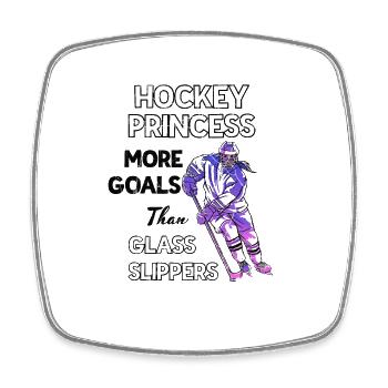 Ice Hockey Princess Ice Hockey Women Girls - Square fridge magnet - white - Front