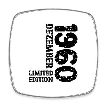 1960 Dezember Limited Edition 63. Geburtstag Deko - Viereckiger Kühlschrankmagnet - Weiß - Vorne