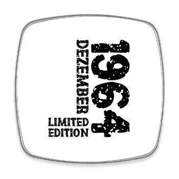 1964 December Limited Edition 59th Birthday Decoration - Square fridge magnet - white - Front