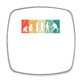 Tanzen Retro Tanzen Evolution des Menschen Tänzer - Viereckiger Kühlschrankmagnet - Weiß - Vorne