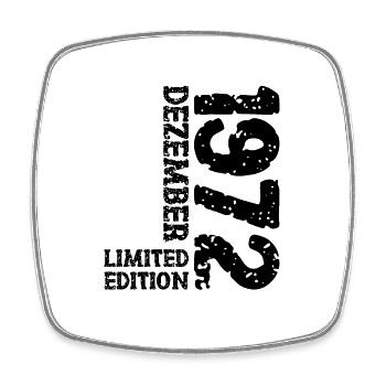 1972 Dezember Limited Edition 51. Geburtstag Deko - Viereckiger Kühlschrankmagnet - Weiß - Vorne