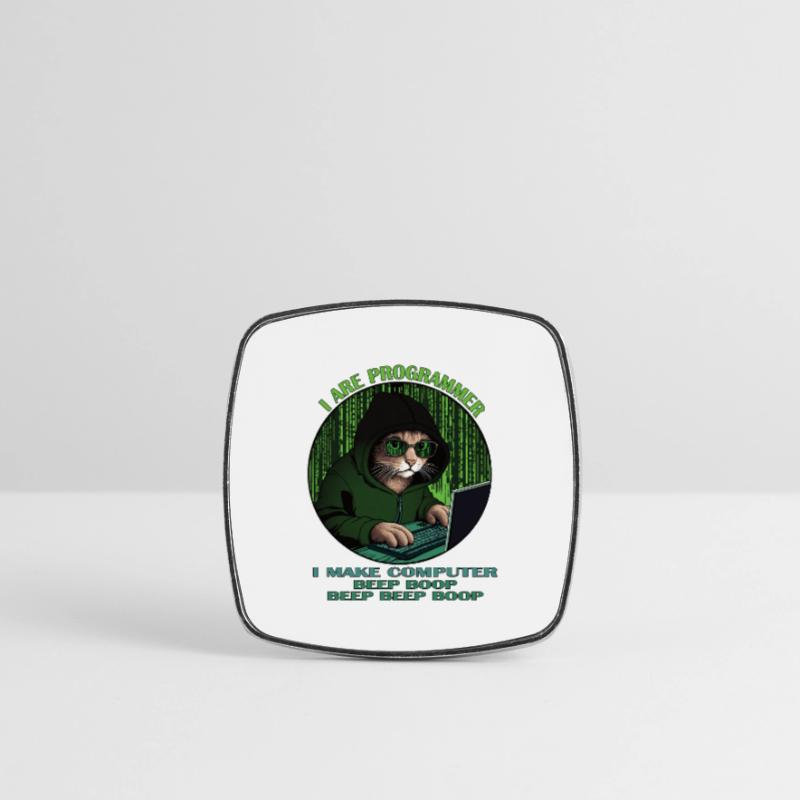 Je suis programmeur, vert, programmateur chat Magnet carré