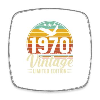 Vintage Birthday Joy 1970's - Square fridge magnet - white - Front