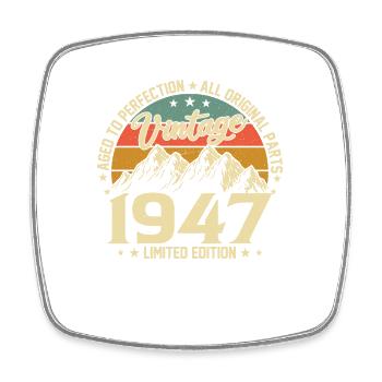 Millésime 1947 Anniversaire - Magnet carré - blanc - Devant