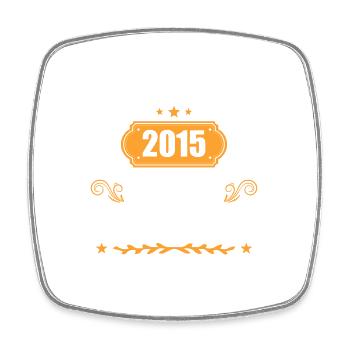 Anniversary Vintage Gift January 2015 - 2015 - Square fridge magnet - white - Front