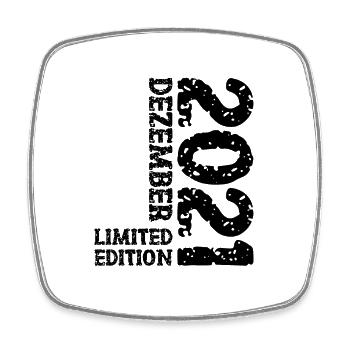 2021 December Limited Edition 2nd Birthday Decoration - Square fridge magnet - white - Front