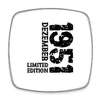 1951 décembre Limited Edition 72e anniversaire décoration - Magnet carré - blanc - Devant