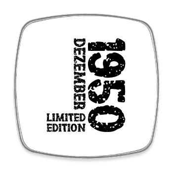 1950 Dezember Limited Edition 73. Geburtstag Deko - Viereckiger Kühlschrankmagnet - Weiß - Vorne