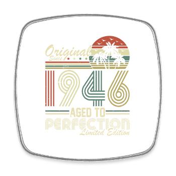 Vintage 78 Birthday 1946 Retro Style - Square fridge magnet - white - Front