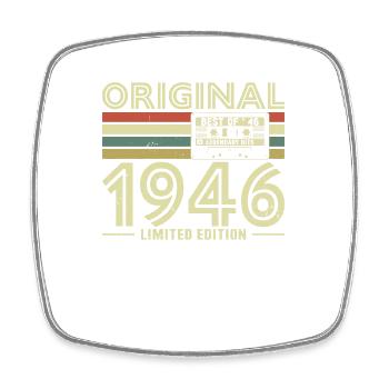 Millésime 1946 - Cadeau d’anniversaire pour 78 ans - Magnet carré - blanc - Devant