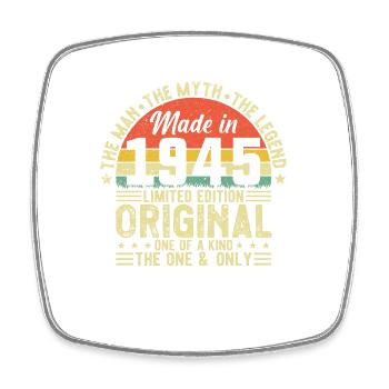 Vintage Birthday Joy 1945 - Square fridge magnet - white - Front
