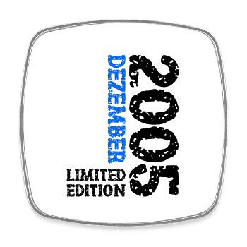 2005 Dezember Limited Edition 18. Geburtstag Deko - Viereckiger Kühlschrankmagnet - Weiß - Vorne