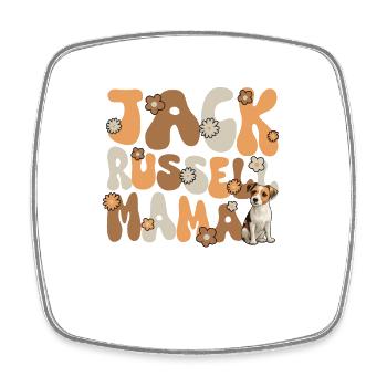 Jack Russell Terrier Groovy Jack Russell Mama - Viereckiger Kühlschrankmagnet - Weiß - Vorne