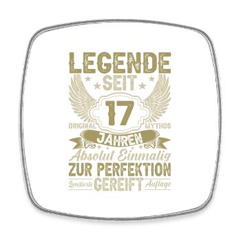 Legendärer 17. Geburtstag Retro Style - Viereckiger Kühlschrankmagnet - Weiß - Vorne