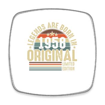 Legends are born in 1958 - Square fridge magnet - white - Front