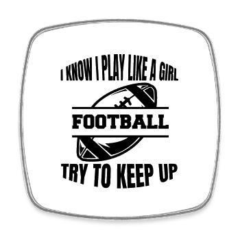 American Football Football Coach Football Player - Square fridge magnet - white - Front