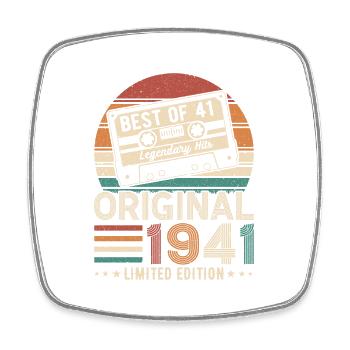 Vintage Birthday Joy 1941 - Square fridge magnet - white - Front