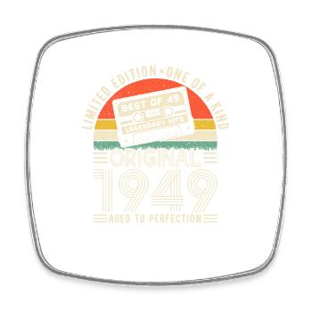Joie d’anniversaire Vintage 1949 - Magnet carré - blanc - Devant