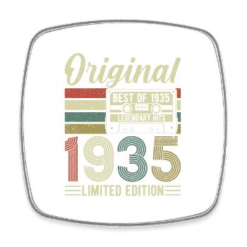 Vintage Birthday Joy 1935 - Square fridge magnet - white - Front