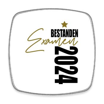 Examen 2024 bestanden - Viereckiger Kühlschrankmagnet - Weiß - Vorne