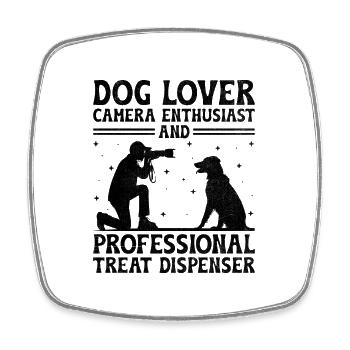 Dog Lover Photography Loves Dog Photographer Dogs - Square fridge magnet - white - Front