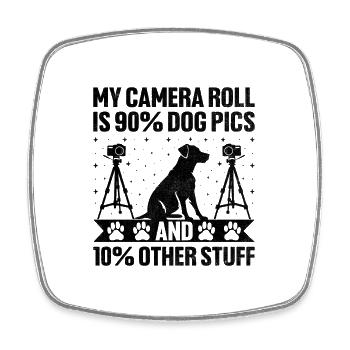 Dog Lover Photography Loves Dog Photographer Dogs - Square fridge magnet - white - Front