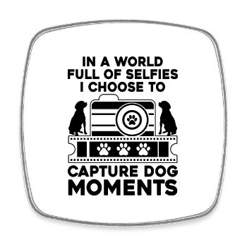 Dog Lover Photography Loves Dog Photographer Dogs - Square fridge magnet - white - Front