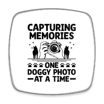 Dog Lover Photography Loves Dog Photographer Dogs - Square fridge magnet - white - Front