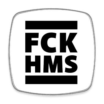 FCK HMS solidarity against anti-Semitism - Square fridge magnet - white - Front