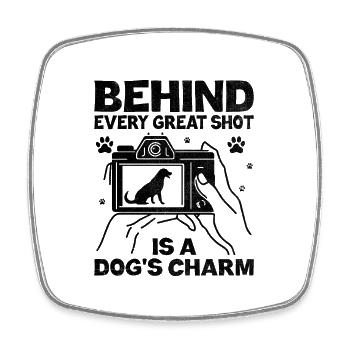 Dog Lover Photography Loves Dog Photographer Dogs - Square fridge magnet - white - Front