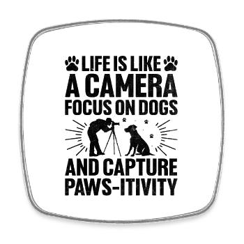Dog Lover Photography Loves Dog Photographer Dogs - Square fridge magnet - white - Front