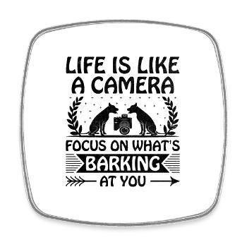 Dog Lover Photography Loves Dog Photographer Dogs - Square fridge magnet - white - Front