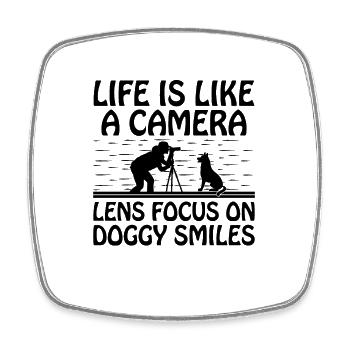 Dog Lover Photography Loves Dog Photographer Dogs - Square fridge magnet - white - Front