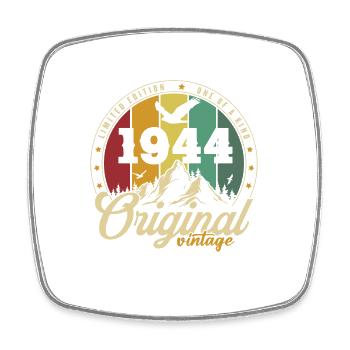 Original 1944 Vintage Retro Anniversary Gift - Square fridge magnet - white - Front