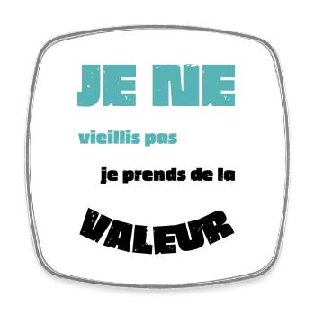 Männer, Frauen, Humorvoll, Humorvolles T-Shirt-Geschenk - Viereckiger Kühlschrankmagnet - Weiß - Vorne