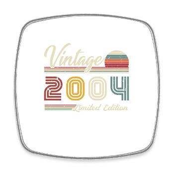 Original 2004 Vintage Geschenk zum 20-jährigen Jubiläum - Viereckiger Kühlschrankmagnet - Weiß - Vorne