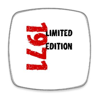 1971 édition limitée anniversaire cadeau femme mari - Magnet carré - blanc - Devant