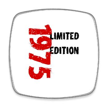 1975 édition limitée anniversaire cadeau femme mari - Magnet carré - blanc - Devant