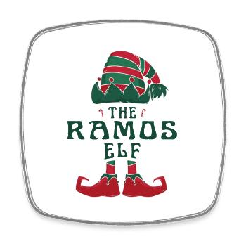 Der Ramos Elf Pyjama für lustige Weihnachtsfeiertage - Viereckiger Kühlschrankmagnet - Weiß - Vorne