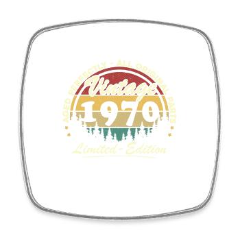 1970 Vintage Retro Cadeau D'anniversaire - Magnet carré - blanc - Devant