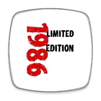 1986 Limited Edition 37th Birthday Gift Fun - Square fridge magnet - white - Front