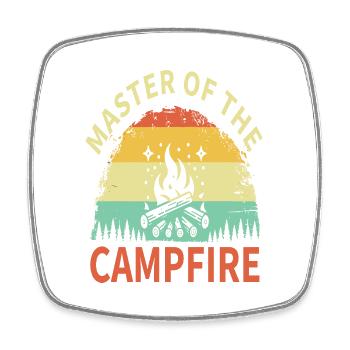 Master of the Campfire - Square fridge magnet - white - Front