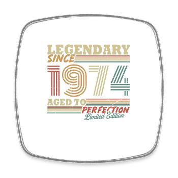 Legendary Since 1974 Vintage Birthday Gift - Square fridge magnet - white - Front
