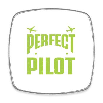 Pilot Quote Flight Lover Aircraft Aviation - Viereckiger Kühlschrankmagnet - Weiß - Vorne