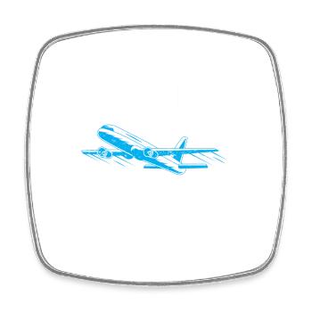 Pilot Quote Flight Lover Aircraft Aviation - Viereckiger Kühlschrankmagnet - Weiß - Vorne