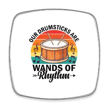 Drum Corps Marching Band Drum Corp Music Percussio - Viereckiger Kühlschrankmagnet - Weiß - Vorne